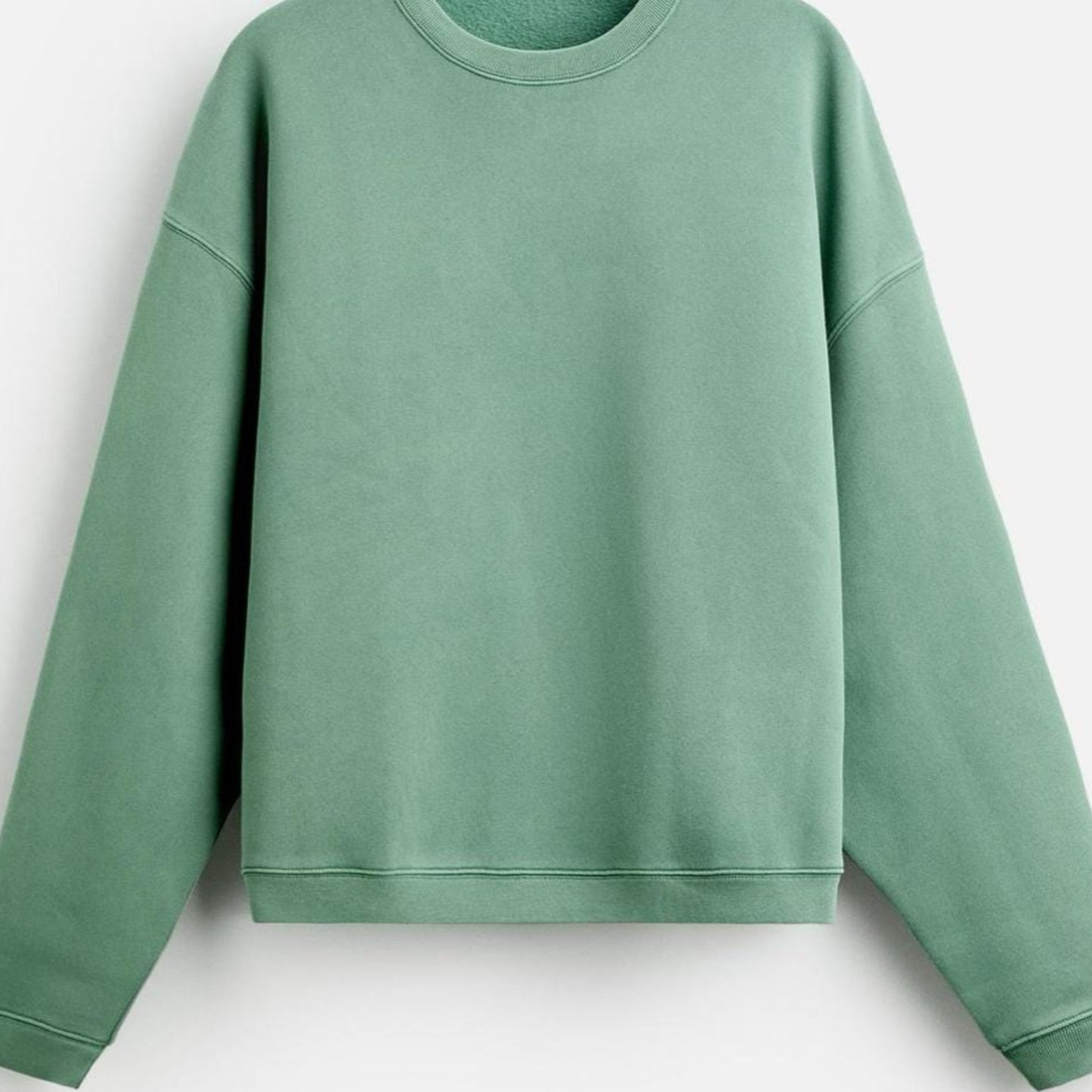 Green sweatshirt on a white background