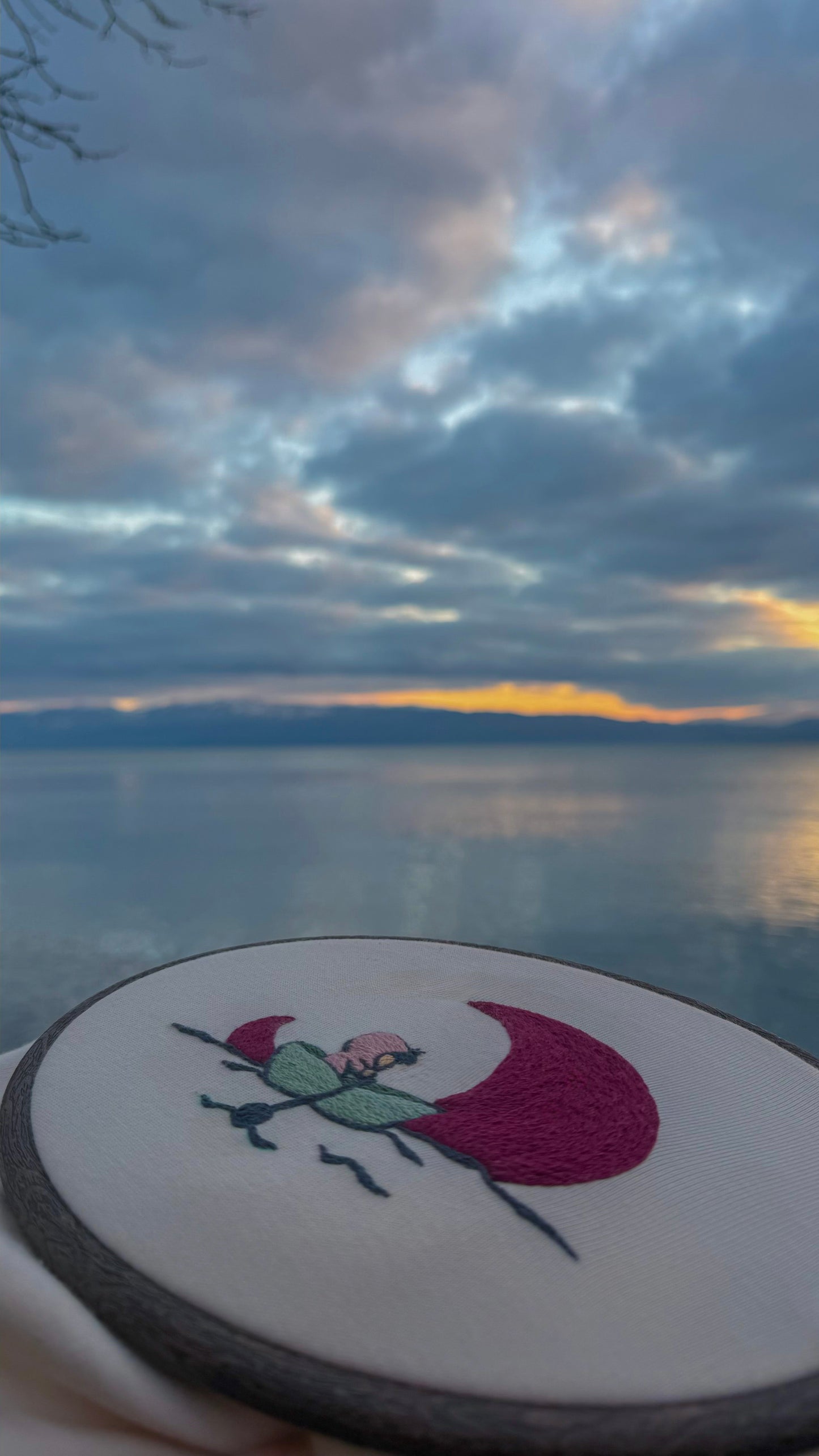 Sail Me To the Moon Hand Embroidered Sweatshirt. Hand Embroidered Moon Crewneck.